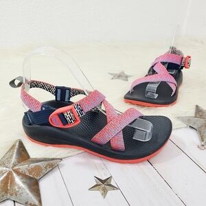 Chaco Z1 Ecotread youth hiking sandal coral blue black size 4